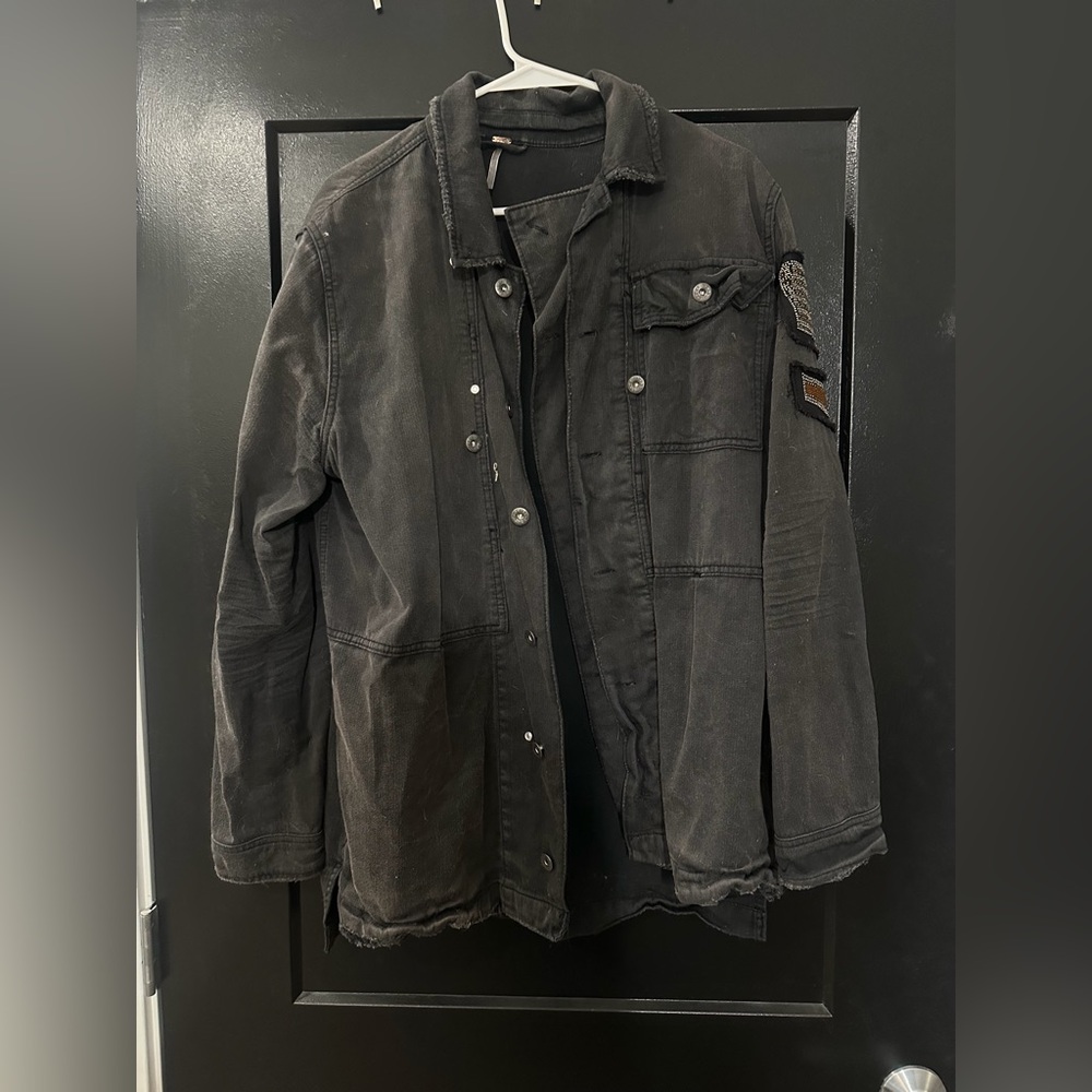 Free People Embellished Military Jacket